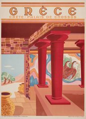 Greece Crete-Palais De Cnossos original vintage poster