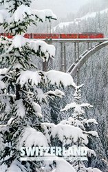 Switzerland Rhaetian Railway 1982 original vintage poster