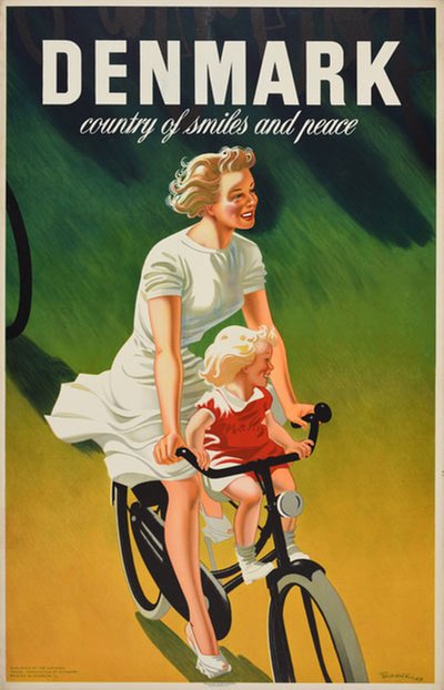 Denmark Country Of Smiles And Peace original poster designed by Thelander, Henry (1902-1986)