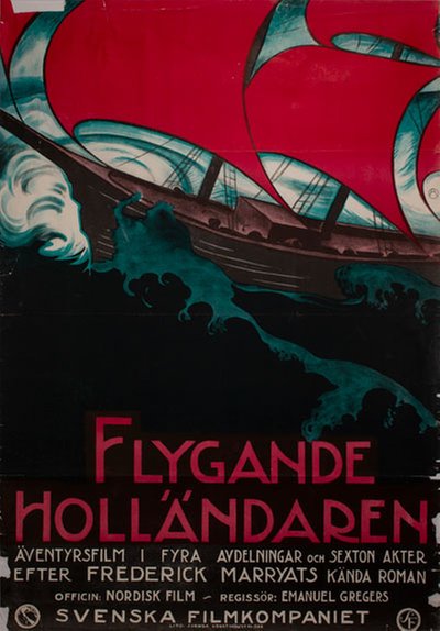 Flygande Holländaren 1: Levende fordømt (The Living Damned) original poster designed by A
