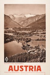 Alt Aussee Styria Salzkammergut Austria 1935 original vintage poster