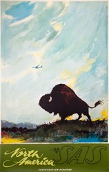 SAS - North America original vintage poster