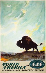 SAS - North America original vintage poster