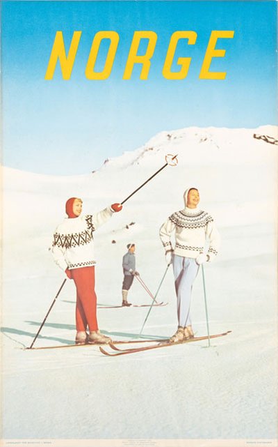 Norge Vinterfjellet original poster designed by Sohlberg, Jan Fredrik (1916-1979)
