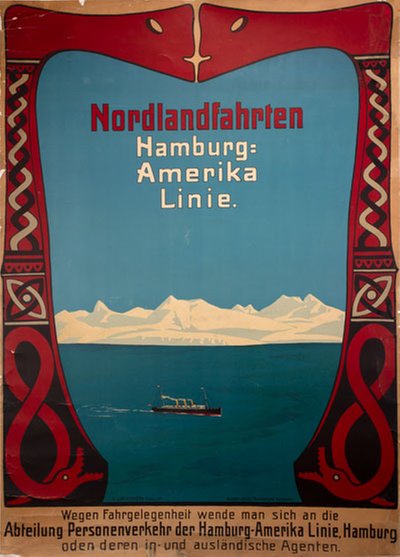 Nordlandfarthen original poster designed by Langhein, Carl (1872-1941)