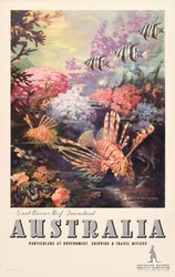 Australia - Great Barrier Reef original vintage poster