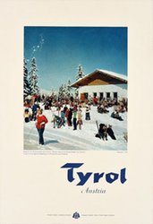 Tyrol Muttereralm Innsbruck original vintage poster