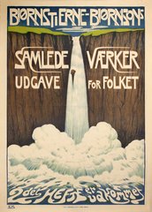 Bjørnstjerne Bjørnsons Samlede Værker Udgave for Folket original vintage poster