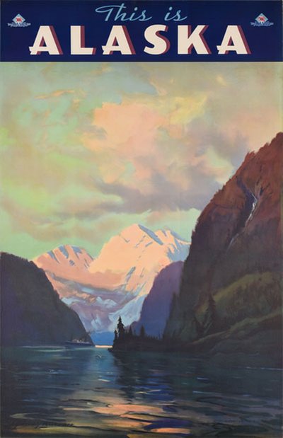 This is Alaska original poster designed by Laurence, Sydney Mortimer (1865-1940)