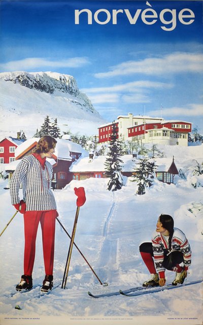 Norvège - Ski poster original poster designed by Photo: Arne W Normann
