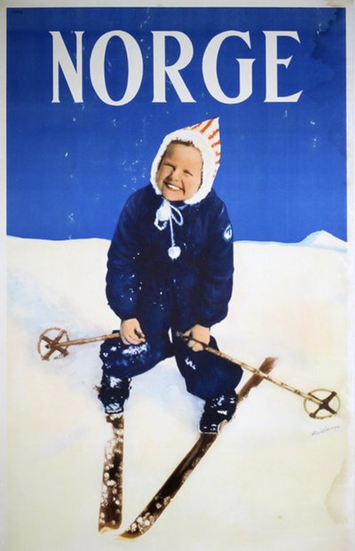 Norge - Norwegian Ski poster original poster designed by Eidem