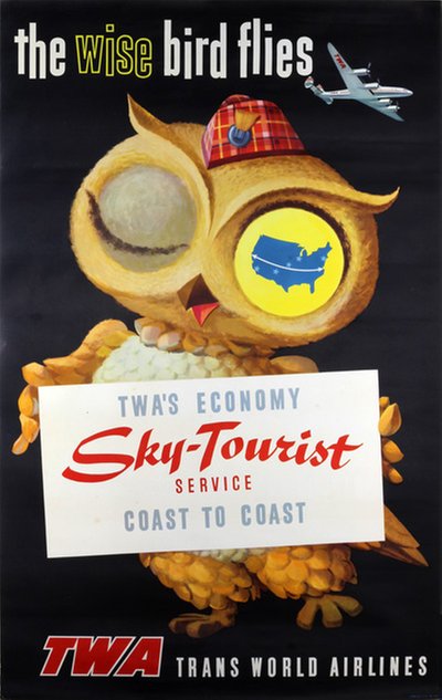 TWA  - The Wise Bird Flies original poster 