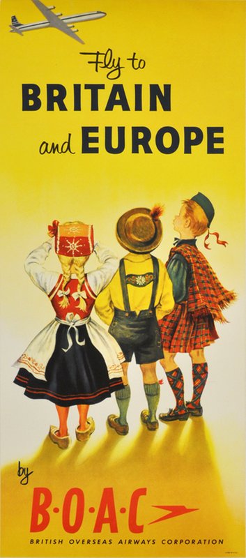 BOAC - Fly to Britain and Europe original poster 