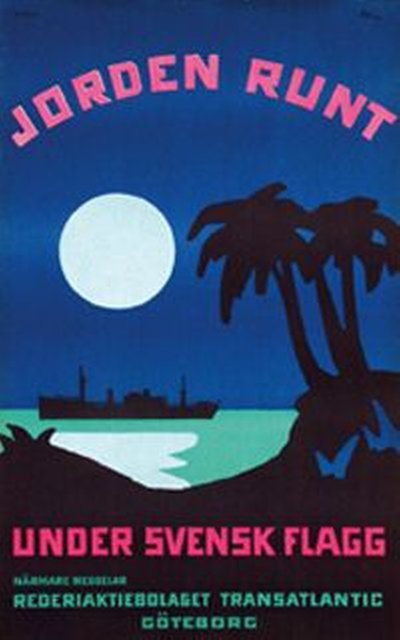 Jorden Runt Under Svensk Flagg original poster designed by Meurling, Carl (1879-1929)