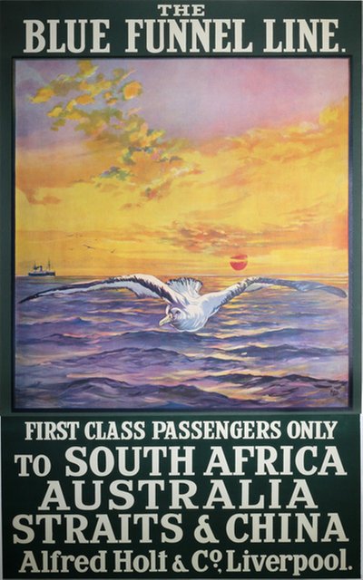 The Blue Funnel Line original poster designed by MBB