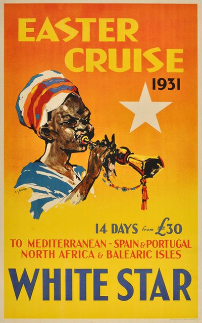 White Star - Easter Cruise 1931 original poster designed by T.J. Bond