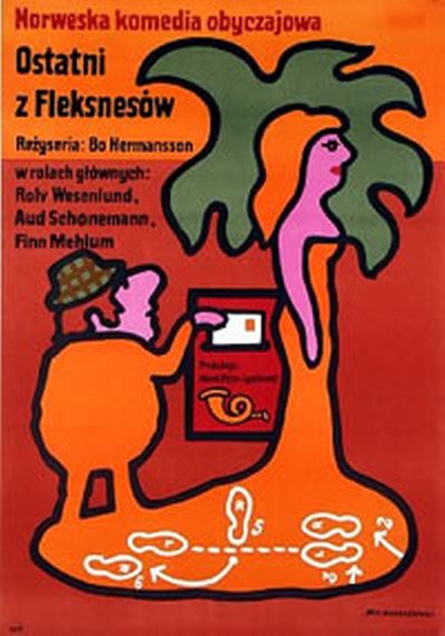 Den siste Fleksnes - Polan original poster designed by Jan Mlodozeniec