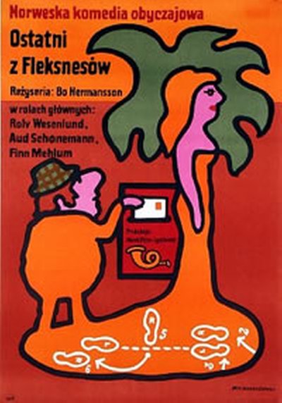 Den siste Fleksnes - Polan original poster designed by Jan Mlodozeniec