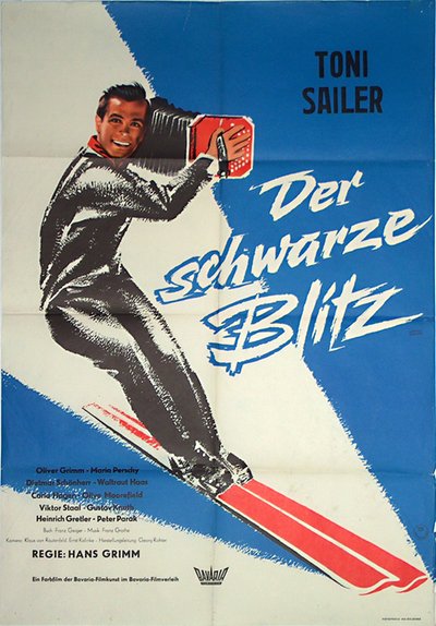 Der Schwarze Blitz - Toni Sailer original poster 