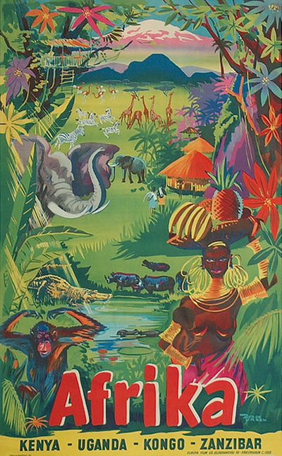 Afrika original poster designed by Børge Larsen