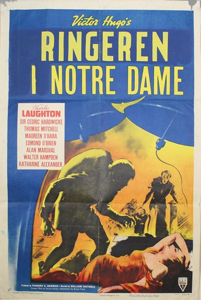 Ringeren i Notre Dame (Original Title: The Hunchback of Notre Dame) original poster 