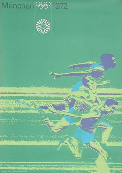 München 1972  - Sprint  original poster designed by Aicher, Otl (1922-1991)