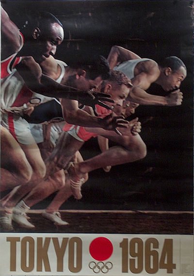 Tokyo Olymipcs 1964 - Runners original poster designed by Kamekura, Yusaku