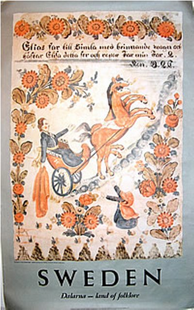 Sweden - Dalarna original poster 