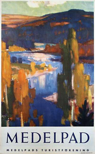 Medelpads Sweden Travel Poster original poster designed by Gunne, Carl Mikael (1893-1979)