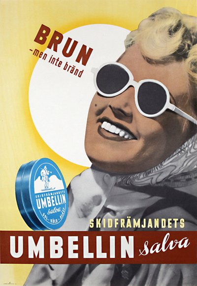 Skidfrämjandets Umbellin Salva original poster 