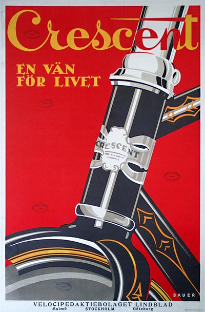 Crescent - en vän för livet original poster designed by Bauer