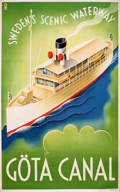 Göta Canal original poster designed by Olsén, Hans Erik (1911-1983)