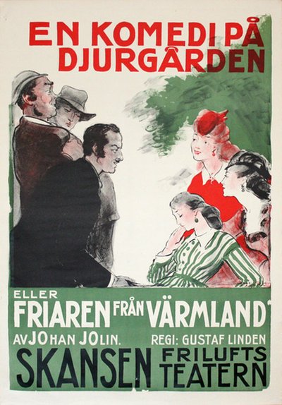 Skansen - Friaren från Värmland original poster designed by Olga R