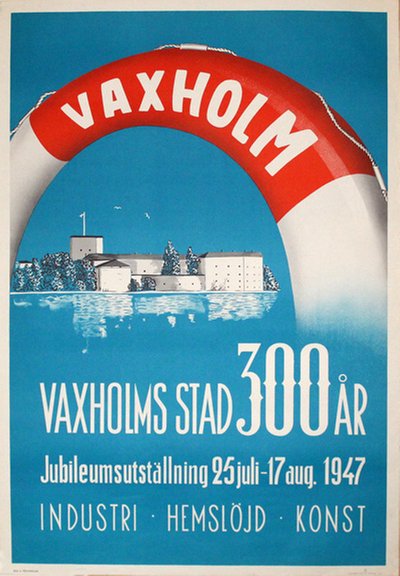 Vaxholm Stad 300år - Sweden original poster 