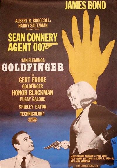 007 Goldfinger - James Bond original poster designed by Åberg, Gösta (1905-1981)