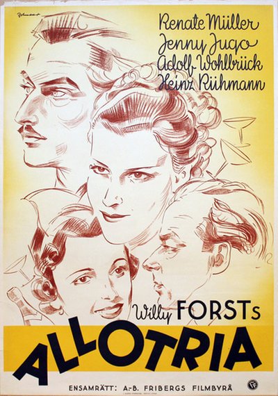 Allotria original poster designed by Rohman, Eric (1891-1949)
