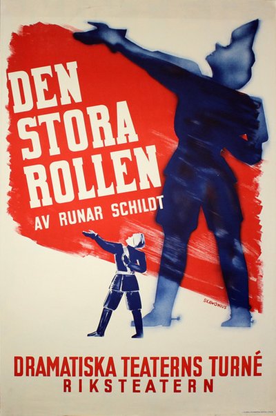 Den Stora Rollen original poster designed by Skawonius, Sven Erik (1908-1981)