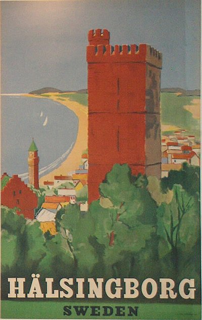 Hälsingborg - Sweden original poster designed by Christenson, Gunnar (1895-1997)