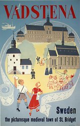 Vadstena - Sweden original vintage poster