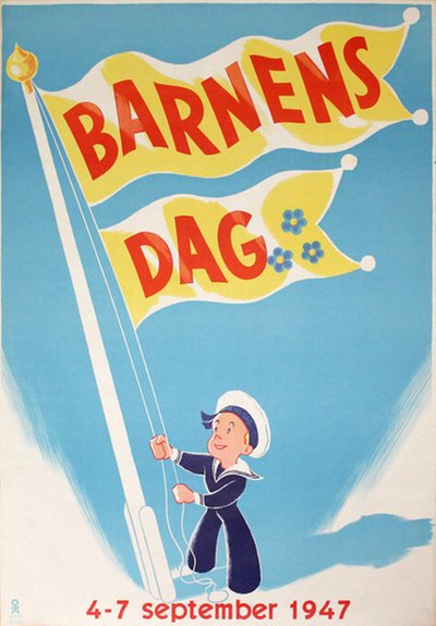Barnens Dag - 1947 original poster designed by Olsén, Hans Erik (1911-1983)