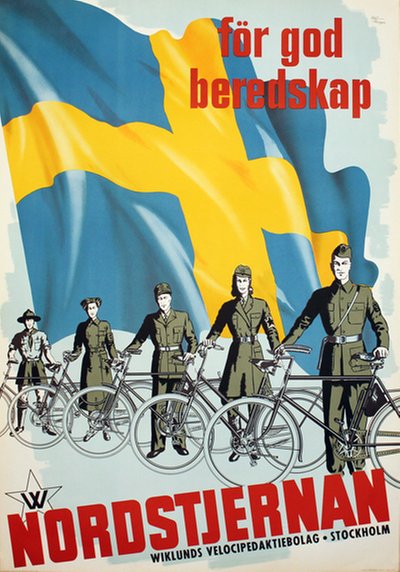 Nordstjernan Bicycle Poster original poster designed by Wall-Horgen